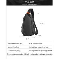 Men chest bag Big Shoulder Bag Waterproof Chest Bag Sling Bag USB Crossbody Bags