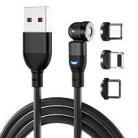 3A Fast Charging Magnet Cable USB Type C Ipone Cable Mobile Phone 540 Degrees Rotate Magneti Wire For iPhone 13 12 Xiaomi Samung Wall Chargers