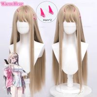 Game NIKKE The Goddess Of Victory Viper Cosplay Wig Flaxen 85Cm Long Straight Middle Part Wig Heat Resistant Fibre Wigs+ Wig Cap