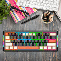 61 Toetsen Echanical Keyboardfull Key Hot Swap 3-Modi Bluetooth 2.4G Usb Bedrade Gaming Toetsenbord Rgb Backlight Computeraccessoires