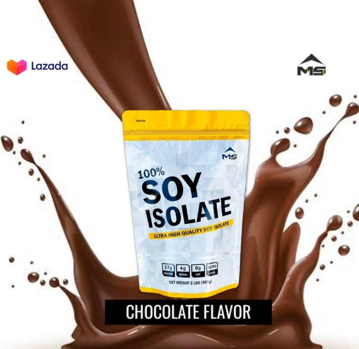 Ms เวย์โปรตีน ซอยโปรตีน ไอโซเลท Soy Protein Isolate 100% Chocolate 2Lbs  โปรตีนถั่วเหลือง ลดไขมัน เพิ่มกล้ามเนื้อ ลดหิว คุมน้ำหนัก แพ้Wheyนม ทานได้  ถูกมาก | Lazada.Co.Th