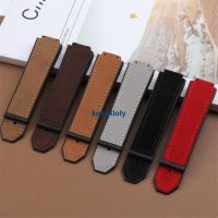 Suitable For 23 x 16Mm High-Quality Genuine Leather Watch Strap HB Big Explosion Silicone Rubber Sole Waterproof Male 0705