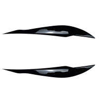 2pcs 3 2011-2018 Series ABS F31 Sedan Accessories Headlight Lids BMW Plastic Black For Gloss