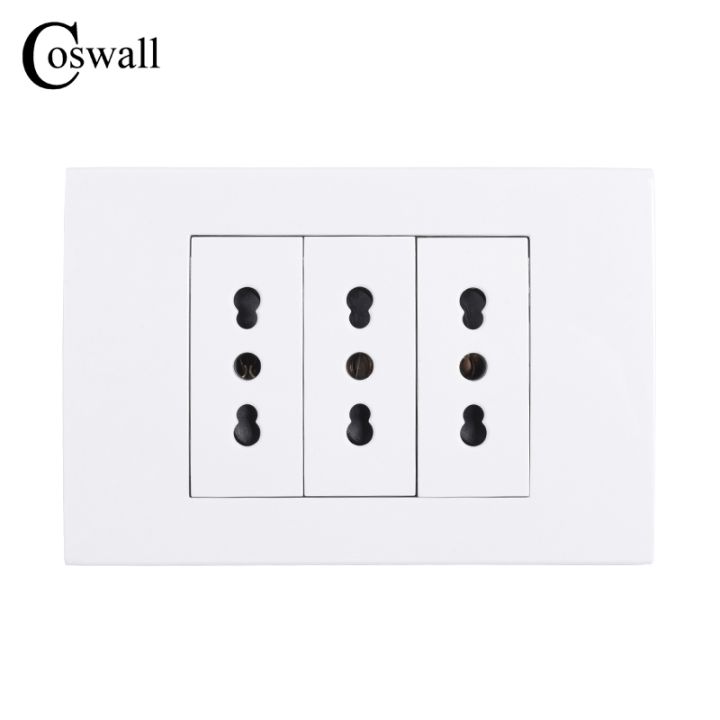 new-popular89-coswall-wall-powerplug-3ทางอิตาลี-ชิลีเต้าเสียบไฟฟ้า118mmx80mm100-250v