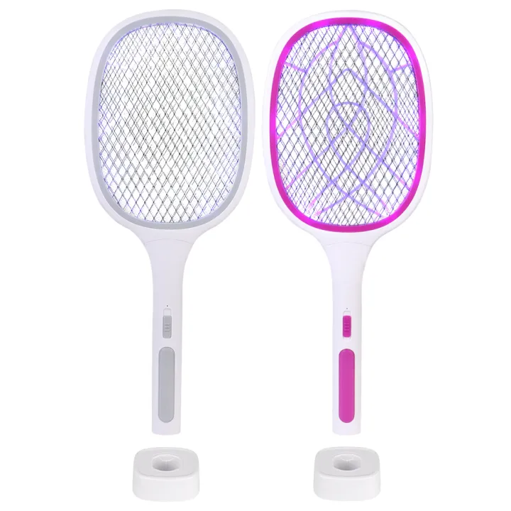 Household Tool Electric Flies Swatter Killer LED Lamp USB Rechargeable