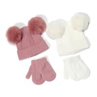 【CW】 Baby Hat Knitted Wool Mittens for Accessories Kid 2 6Y Cold Weather