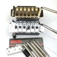 KR-Wilkinson WVS50K Electric Guitar Tremolo System Bridge With matching Satin Saddles Chrome Silver Gold