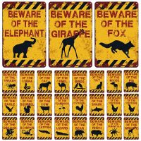 Warning Danger Metal Signs Beware Of Animals Cat Poster Vintage Wall Plaque Metal Plate Pub Bar House Painting Man Cave Decor