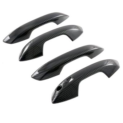Carbon Fiber Outer Door Handle Cover Trim for BYD Atto 3 2022 2023 RHD Exterior Accessories 4PCS
