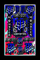 FOX MONSTER สติ๊กเกอร์แต่งรถมอเตอร์ไซค์ บิ๊กไบค์ ATV หมวกกันน็อค รถยนต์ สติ๊กเกอร์เคลือบเงาคุณภาพดี