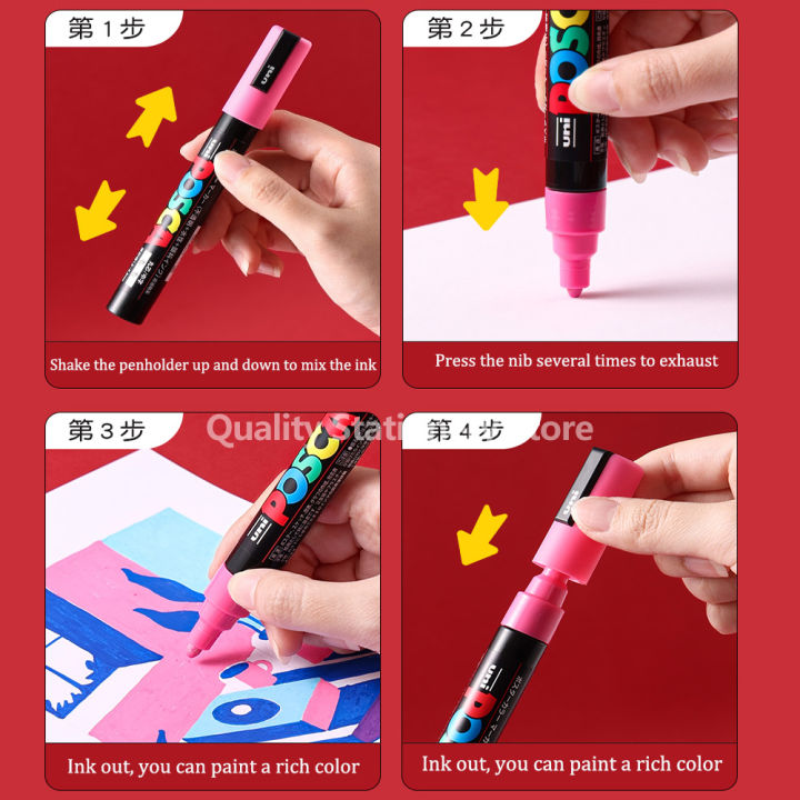 ใหม่-uni-posca-marker-ชุดปากกา-graffiti-ปากกาภาพวาดมือทาสีอุปกรณ์ศิลปะโปสเตอร์โฆษณา-pc-1m-pc-3m-pc-5m-เครื่องเขียน-zptcm3861