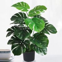 hotx【DT】 Artificial Monstera Fake Branch Garden Room Bedroom Balcony Decoration