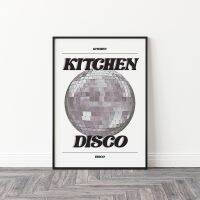 2023◙ Eclectic Disco Kitchen Music Dance Poster and Prints Vintage Typography Wall Art Picture Canvas Painting Bar Living Room Decor