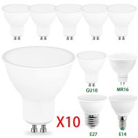 10 ชิ้น GU10 E27 E14 MR16 GU5.3 Lampada หลอดไฟ LED 6 วัตต์ 220 โวลต์ Bombillas LED โคมไฟสปอตไลท์ lampara Spot Light-TIOH MALL