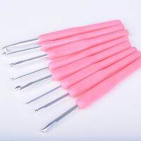 8pcs Multicolor Knitting Needles Mixed Metal Hook Crochet Template Kit TPR And Aluminum For Loom Tool Band DIY Crafts