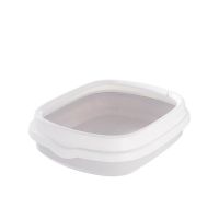 Pet Cat Toilet Bedpan Semi Closed Anti Splash Cat Litter Box Dog Tray with Scoop Kitten Dog Clean Toilet Plastic Cat Sand Box