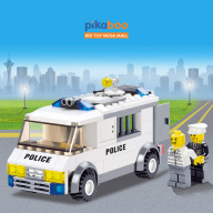 Đồ chơi lắp ráp xếp hình lego xe cảnh sát mở cánh cửa sau mở nóc xe cho bé thumbnail