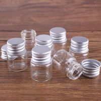 10 pieces 5ml6ml7ml10ml14ml18ml20ml25ml30ml Glass Bottles with Aluminium Lids Small Mini Glass Jars 9 Sizes U-pick