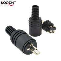 2pcs 2 Pin Black DIN Plug Speaker And HiFi Connector Screw Terminals Connector Power Signal Plug AdaptersWires Leads Adapters