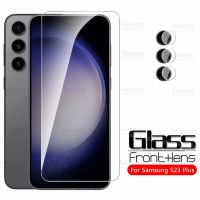 ☸✱ 2To1 Camera Tempered Glass For Samsung Galaxy S23 Plus Protective Glass Sumsung S 23 23S S23Plus 5G Screen Protector Cover Film