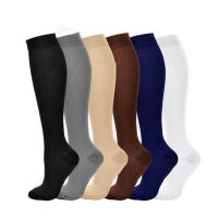 QianXing Shop 1Pair Unisex Compression Long Socks Women Men Pressure Varicose Veins Leg Relief Pain Knee High Stockings