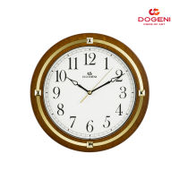 DOGENI นาฬิกาแขวน โดเกนี่ รุ่น WNW003DB สีน้ำตาลเข้ม ขนาด : Ø29.8 x หนา 4.8ซม. Wooden Wall Clock