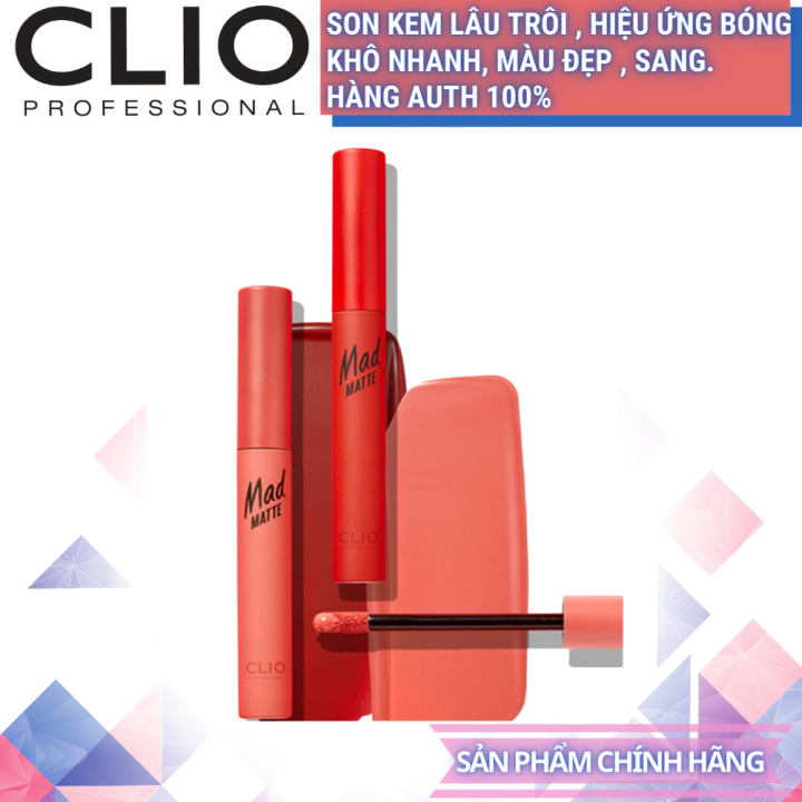 Son nước Hàn Quốc Clio - Mad Matte Tint (6 Màu) Son nước bền màu ...