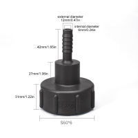 1/2 "3/4" 1 "2" อะแดปเตอร์ถังไอบีซีตัวต่อพลาสติกแตะถังน้ำอะแดปเตอร์เชื่อมต่อเชื่อมต่อหัวต่อสายยางในสวนสำหรับสวนที่บ้าน