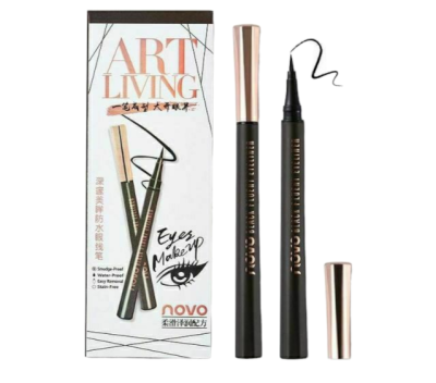 5188(ตัวใหม่ /ของแท้) โนโว novo black fluent eyeliner อายไลน์เนอร์ ชนิดปลายพู่กัน (สีดำ)