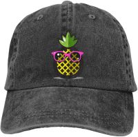 Pineapple Yellow Baseball Caps Funny Unisex Soft Casquette Cap Fashion Denim Hat Vintage Adjustable Black