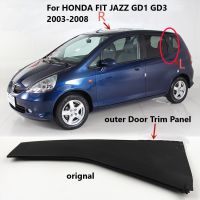 (Ssklo) (ต้นฉบับ) ประตูหลังด้านนอกเสาตกแต่งขอบแผงสำหรับ HONDA FIT JAZZ SAA 2003 2004 2005 2006 2007 2008 GD1 GD3หมายเลขชิ้นส่วน: 72721-SAG-H00 72761-SAG-H00