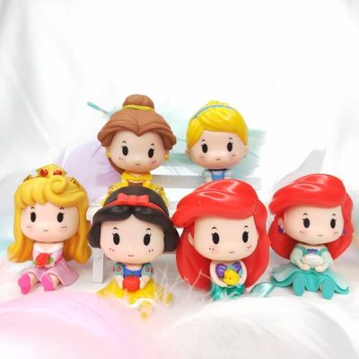 disney-ตุ๊กตาเจ้าหญิงดิสนีย์สําหรับตกแต่งเค้ก-6-ชิ้น