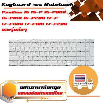 สินค้าคุณสมบัติเทียบเท่า คีย์บอร์ด เอชพี - HP keyboard (ภาษาอังกฤษ, สีขาว) สำหรับรุ่น Pavilion 15 , 15-P 15-P000 15-P100 15-P200 , 17-F 17-F000 17-F100 17-F200
