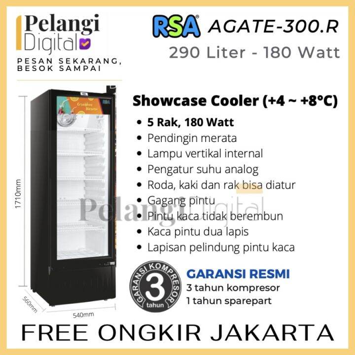 Rsa Agate R Showcase Display Cooler Liter Agate Lazada