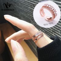 XiaoboACC แหวนเพทาย แหวนแฟชั่น สไตล์เกาหลี