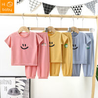 Girls Ice Silk Short Sleeve Suit Summer Korean Style Casual Homewear Pajamas Ankle-Tied Anti Mosquito Pants