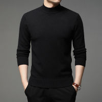 2021 Autumn and Winter New Men Turtleneck Pullover Sweater Fashion Solid Color Thick and Warm Bottoming Shirt Male Brand Clothes