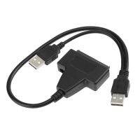 30cm USB 2.0 to SATA 2.5/3.5 inch SSD Hard Disk Drive Adapter External Power Converter Cable for Desktop Laptop