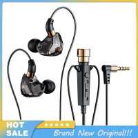 เฮดโฟนแบบเสียบหูหูฟัง KT02 3.5มม. พร้อม Earphone HiFi ไมโครโฟนเบสสำหรับการสตรีมหูฟังคาราโอเกะ