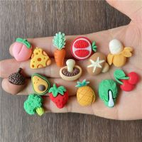 JunKang 30pcs Sweet lovely variety fruits and vegetables patch DIY handmade hairpins rubber adhesive sheet rope lot wholesale