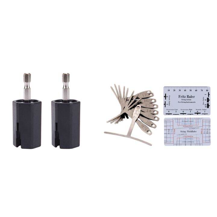 2Pcs String Winder Tuning Peg Puller Replace Electric Drill with Guitar