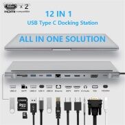 MZX esta ão de ancoragem usb hub usbc tipo c 3.0 rj45 vga ethernet