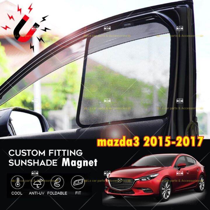 Mazda 3 2015-2017 Magnetic Sunshade [4 PCS] sun protection Blocking 67% ...