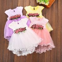 Multi-style Super Cute Baby Girls Summer Floral Dress Princess Party Tulle Flower Dresses 0-3Y Clothing  by Hs2023