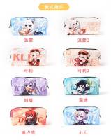 กระเปาดินสอกระเป๋าเครื่องเขียน Game Genshin Impact Diluc Klee Venti Paimon Stationery Pencil Student Pen Bag Pencil Case High Capacity Storage Bag Cosplay