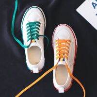 COD DSFGERERERER Ssy.korean Version Vintage Rainbow Canvas Shoes Soft Sole Lightweight Mandarin Duck Two-Color