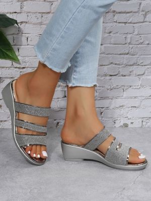 【CC】✉  Wedges Slippers Flats Flip Flops 2022 New Sandals Shoes Rome Ladies Slingback Causal Slides Fad