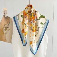 【CC】✔™☃  Silk Scarf for Print Bufanda Mujer Real Headscarf 65x65cm Bandanas Scarves Neckscarf