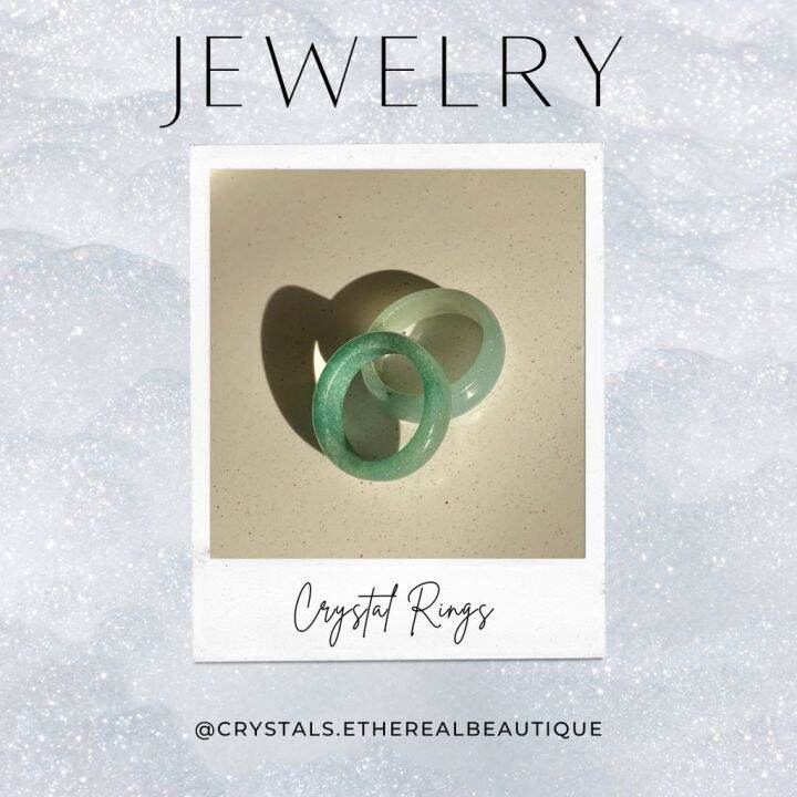 Hot lrtpy9881206 Natural Healing Crystal Rings by Ethereal Beautique