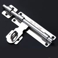 Stainless Steel Door Slide Lock Catch Security Latch Sliding Lock Home Gate Safety Hardware Door Bolts 4 Size Optional Door Hardware Locks Metal film